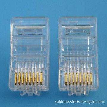 Modular plugs of CAT 5e/CAT 6 RJ45, 8P8C, 8P6C, 8P4C and 8P2C